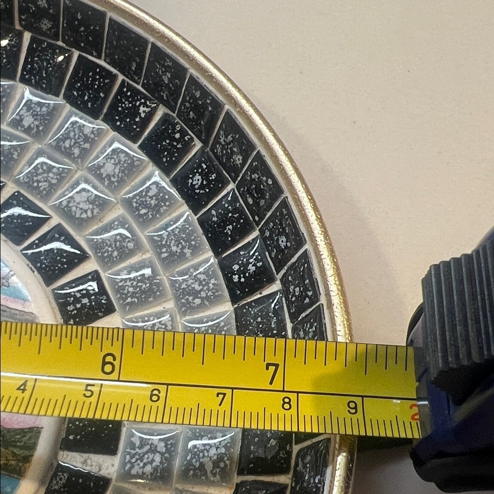 Decorative Mosaic Vintage 70's Wyoming Souvenir Plate - Picture 4 of 5